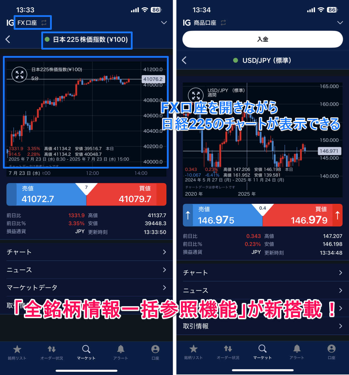 全銘柄情報一括参照機能