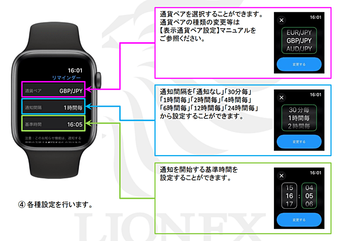 ヒロセ通商のアップルウォッチ対応アプリ