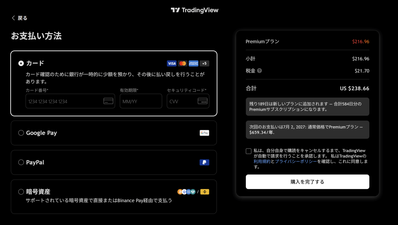 TradingViewブラックフライデーセール