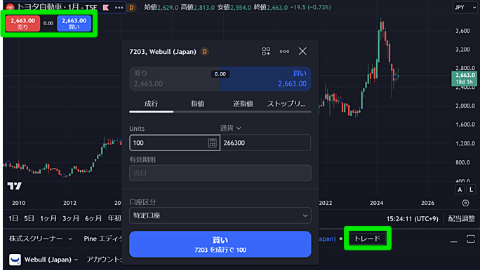 TradingViewで日本株を取引する方法は？