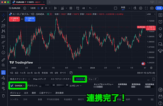 TradingViewの口座連携のやり方は？