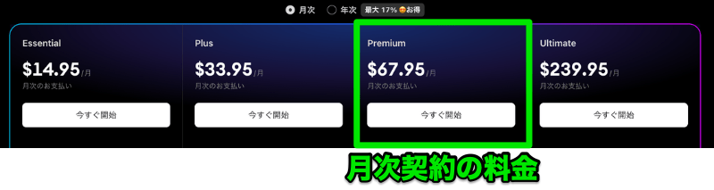 トレーディングビュー「プレミアム(Premium)」料金